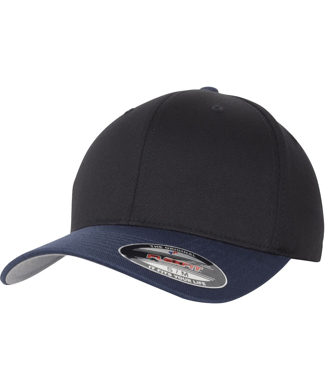Flexfit By Yupoong Flexfit Woolly Combed 2 Tone 6277T YP120 - Black Navy - Customisable Caps