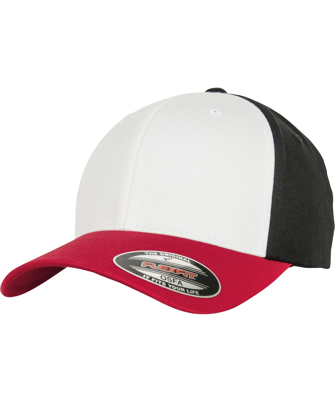 Flexfit By Yupoong 3 Tone Flexfit 6277Tt YP122 - Red White Black - Customisable Caps