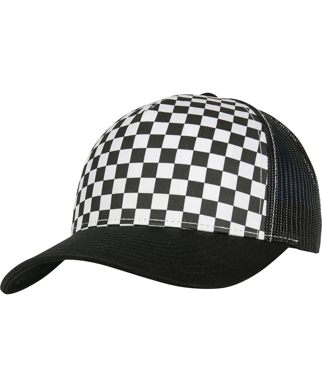 Flexfit By Yupoong Checkerboard Retro Trucker 6506Cb YP124 - Black White One size - Customisable Caps
