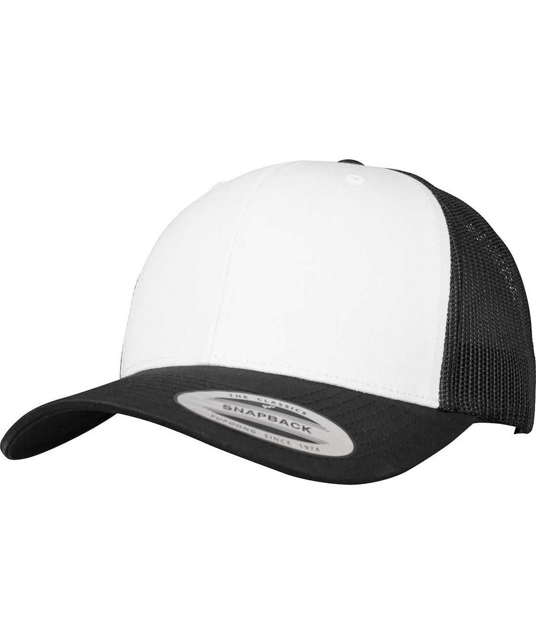 Flexfit By Yupoong Retro Trucker Coloured Front 6606Cf YP129 - Black White Black One size - Customisable Caps