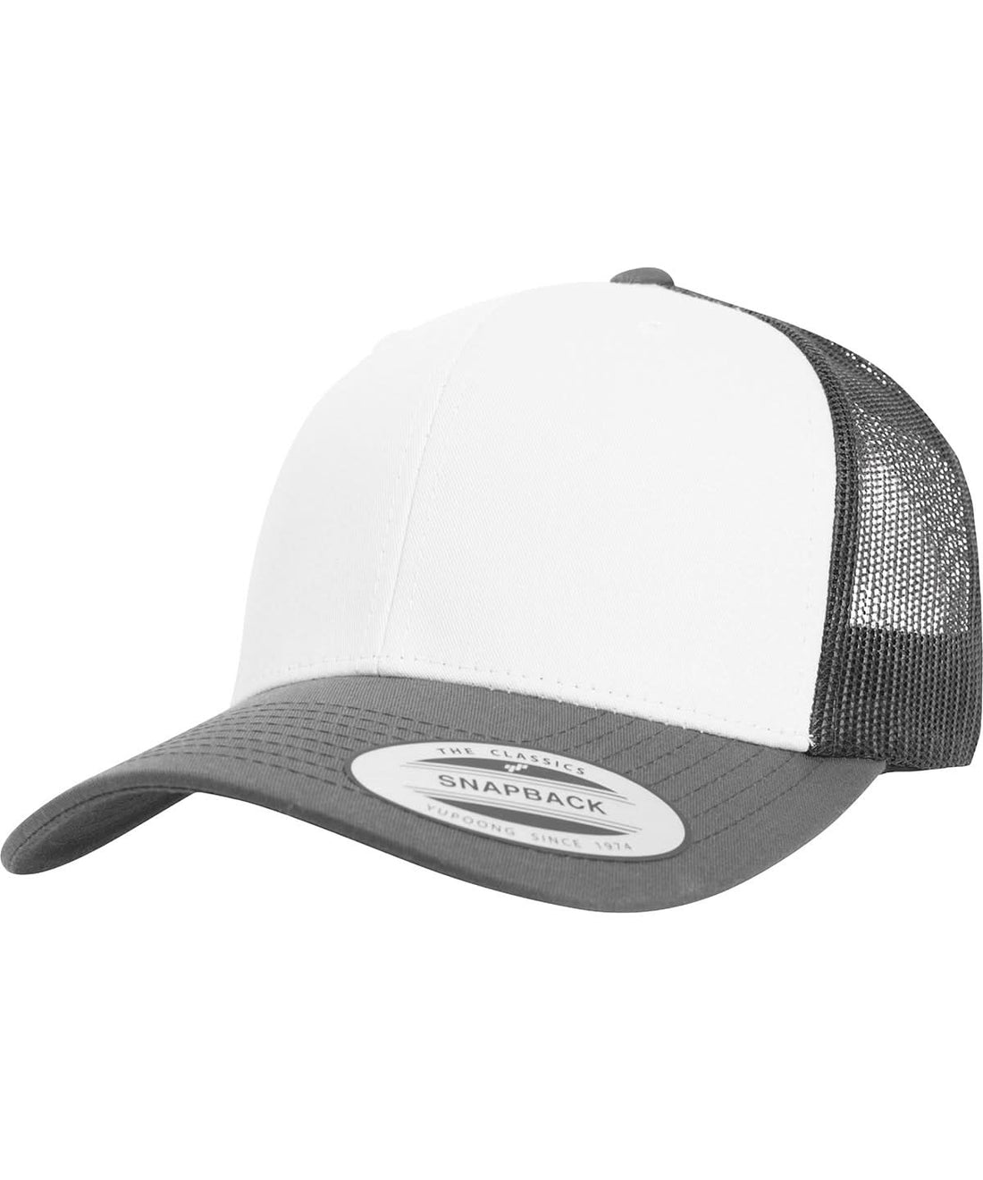 Flexfit By Yupoong Retro Trucker Coloured Front 6606Cf YP129 - Dark Grey White Dark Grey One size - Customisable Caps