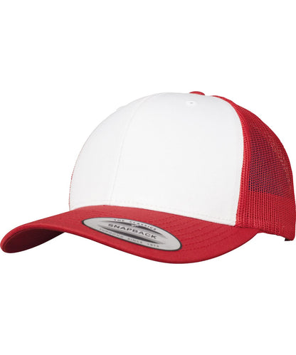 Flexfit By Yupoong Retro Trucker Coloured Front 6606Cf YP129 - Red White Red One size - Customisable Caps
