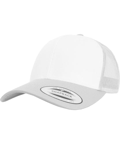 Flexfit By Yupoong Retro Trucker Coloured Front 6606Cf YP129 - Silver White Silver One size - Customisable Caps