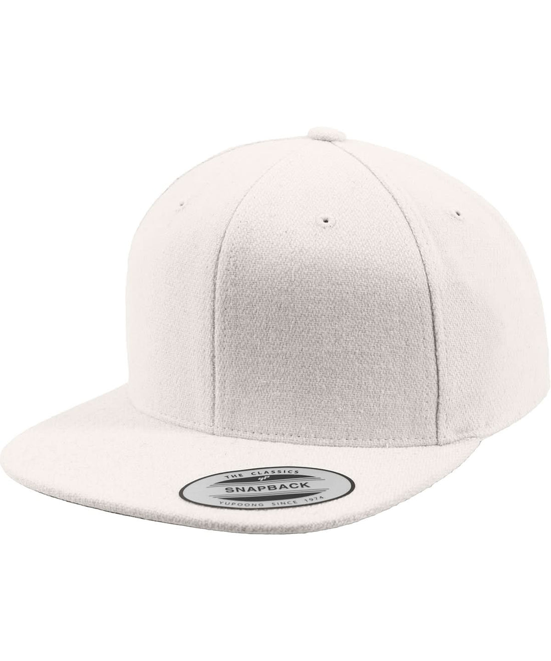 Flexfit By Yupoong Melton Wool Snapback 6689M YP132 - White One size - Customisable Caps