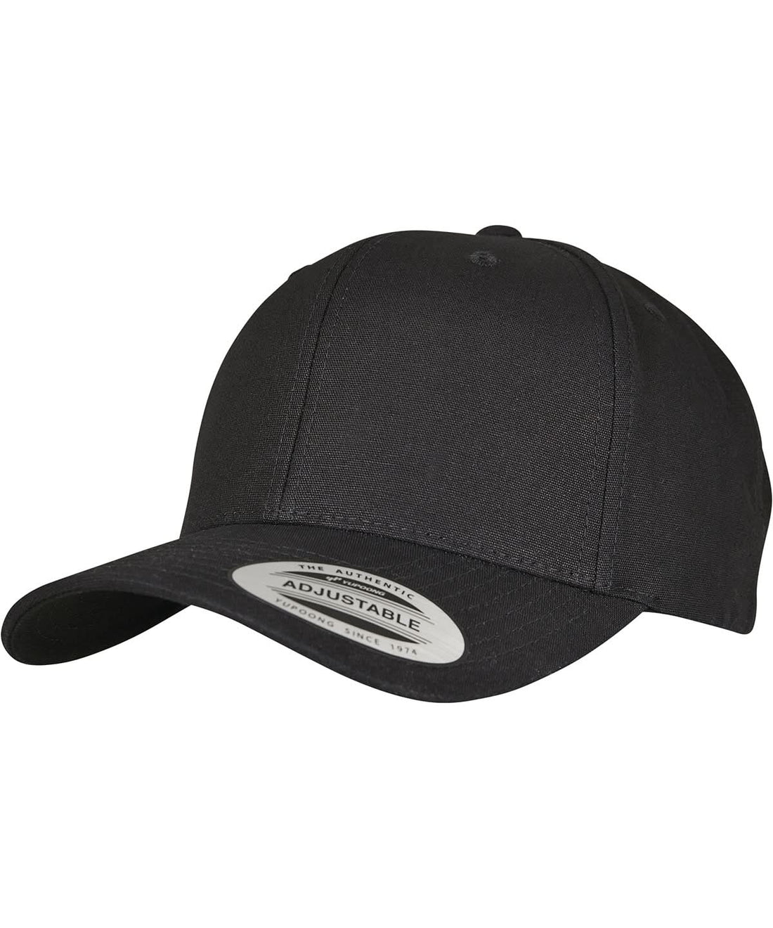 Flexfit By Yupoong 6 Panel Curved Metal Snap 7708Ms YP138 - Black One size - Customisable Caps