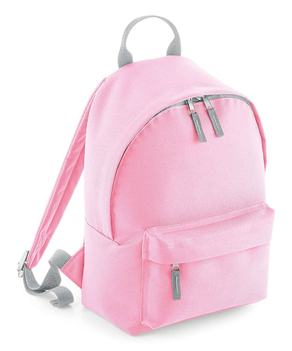 Bagbase Mini fashion backpack B125S - Classic Pink Light Grey One size - Customisable Bags