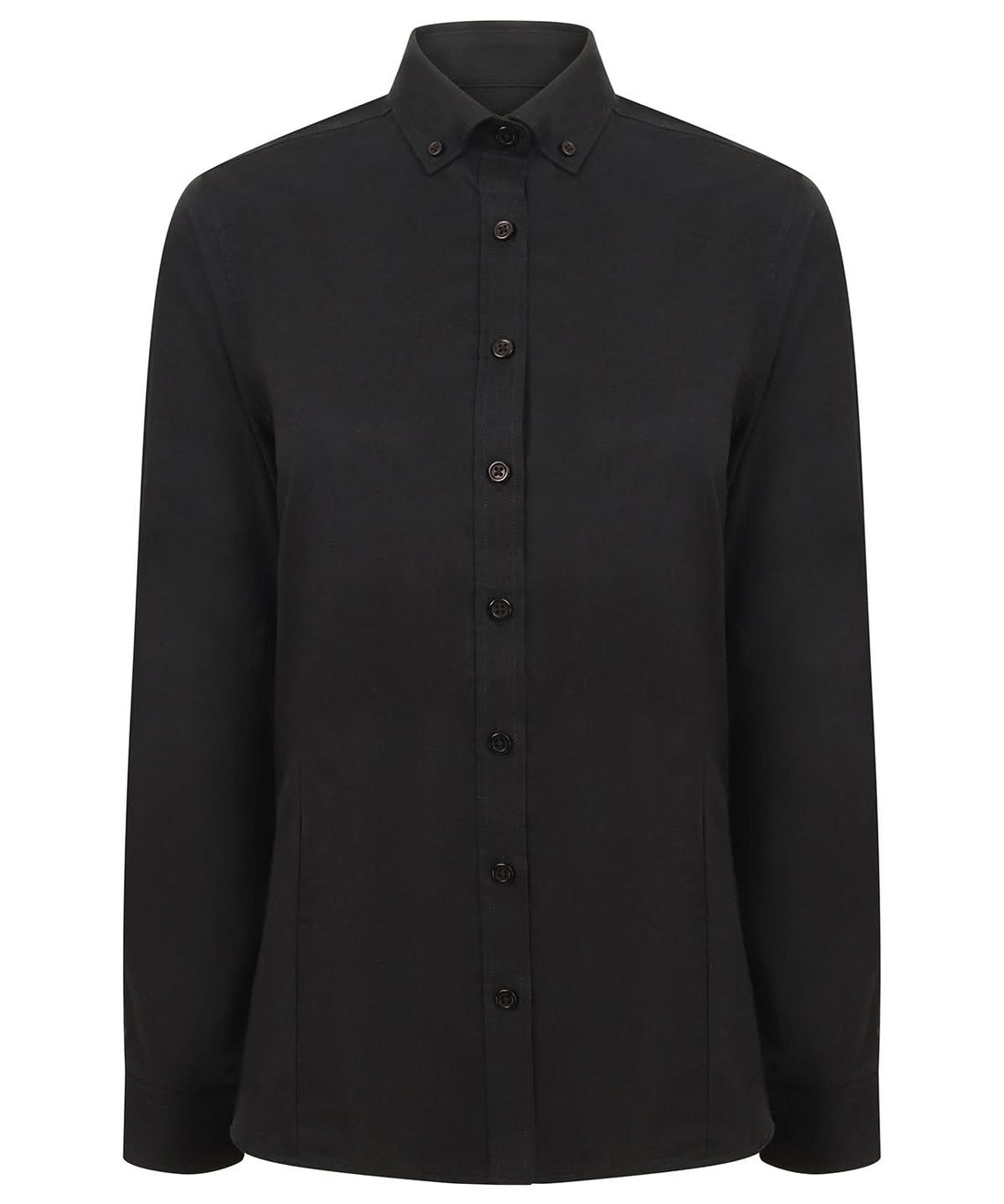 Henbury WomenS Modern Long Sleeve Oxford Shirt HB513 - Black - Customisable Shirts