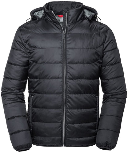 Russell Europe Hooded Nano jacket J440M - Black - Customisable Jacket