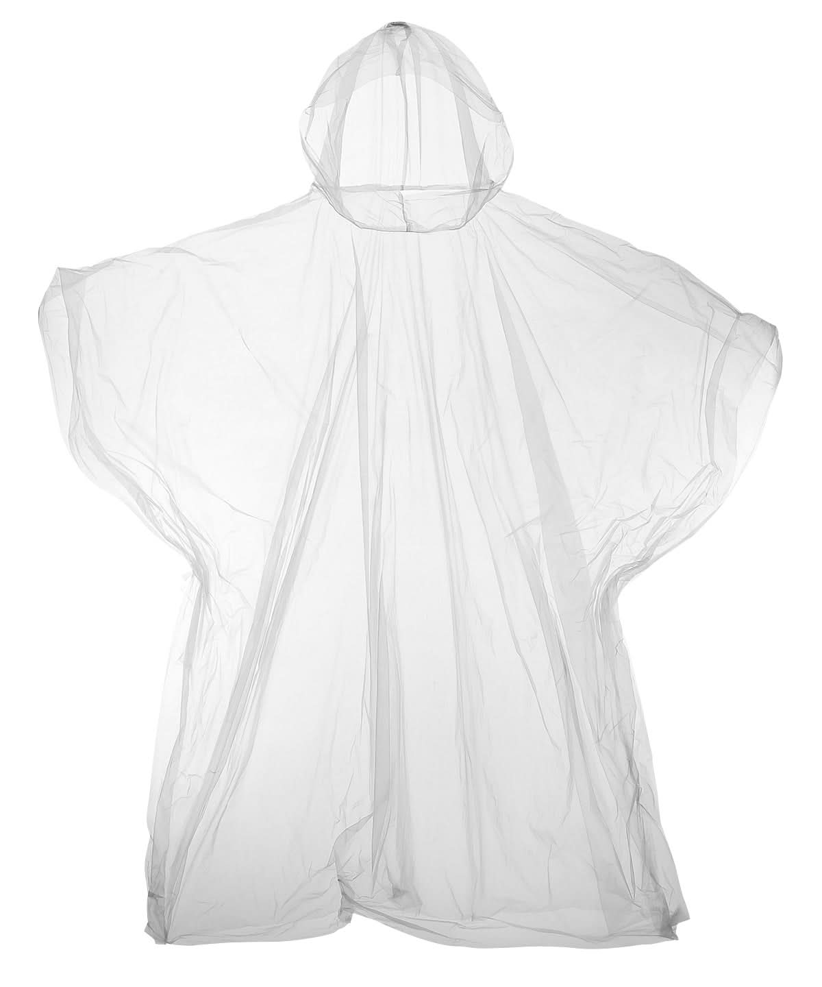Home &amp; Living Kids emergency hooded plastic poncho JB03J - Clear One size - Customisable Ponchos