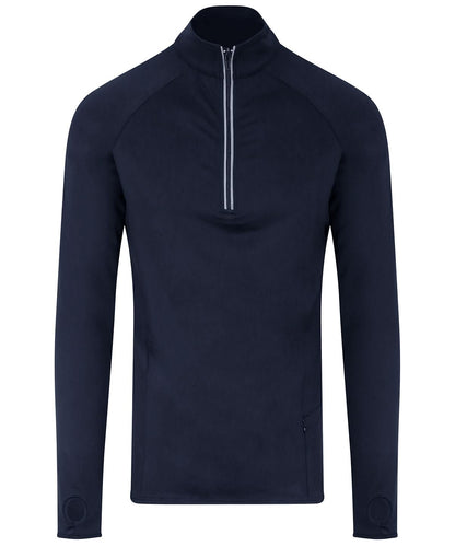 AWDis Just Cool Cool Flex long half zip top JC030 - French Navy - Customisable Sports Overtops