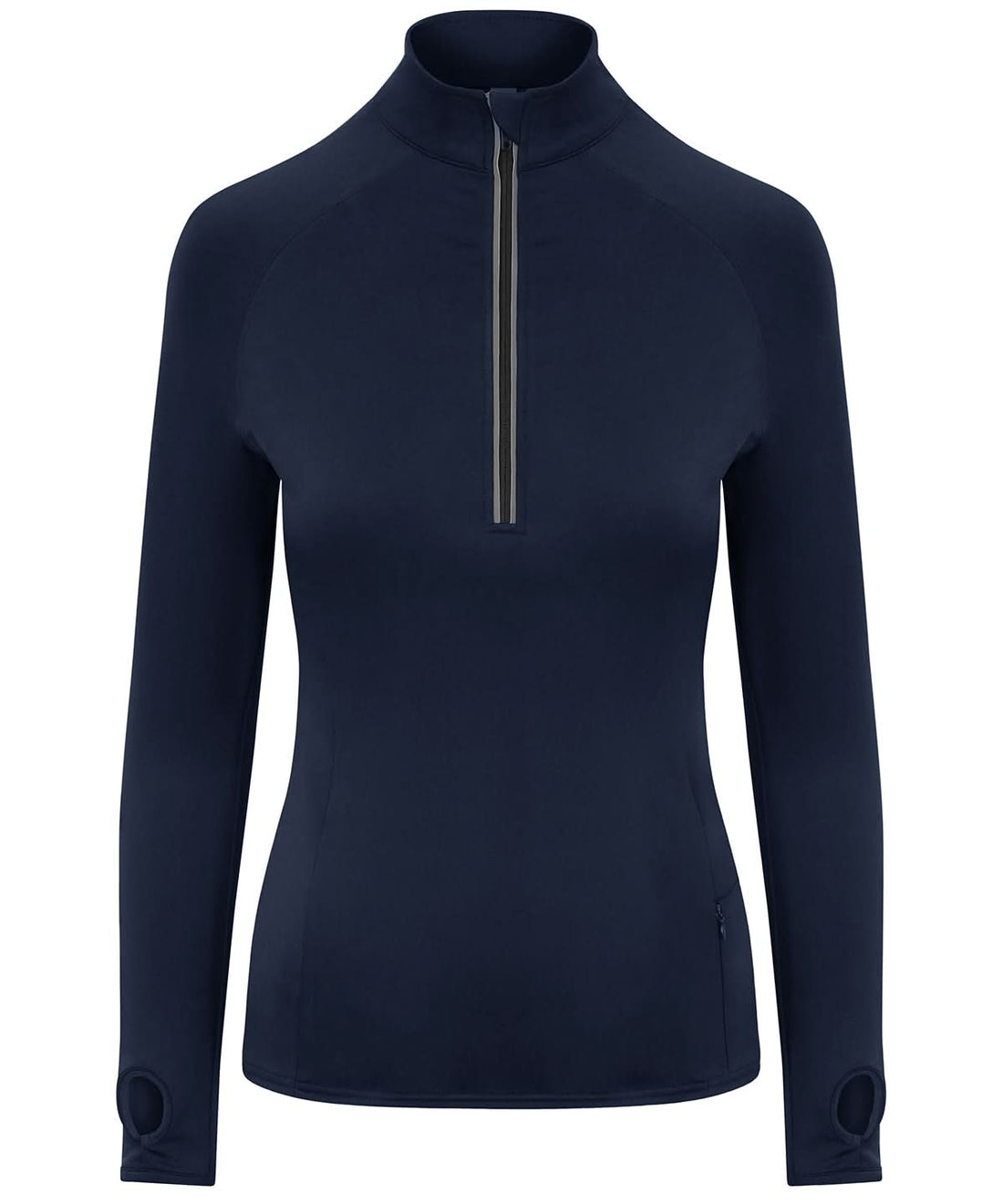 AWDis Just Cool Womens Cool Flex long half zip top JC035 - French Navy - Customisable Sports Overtops