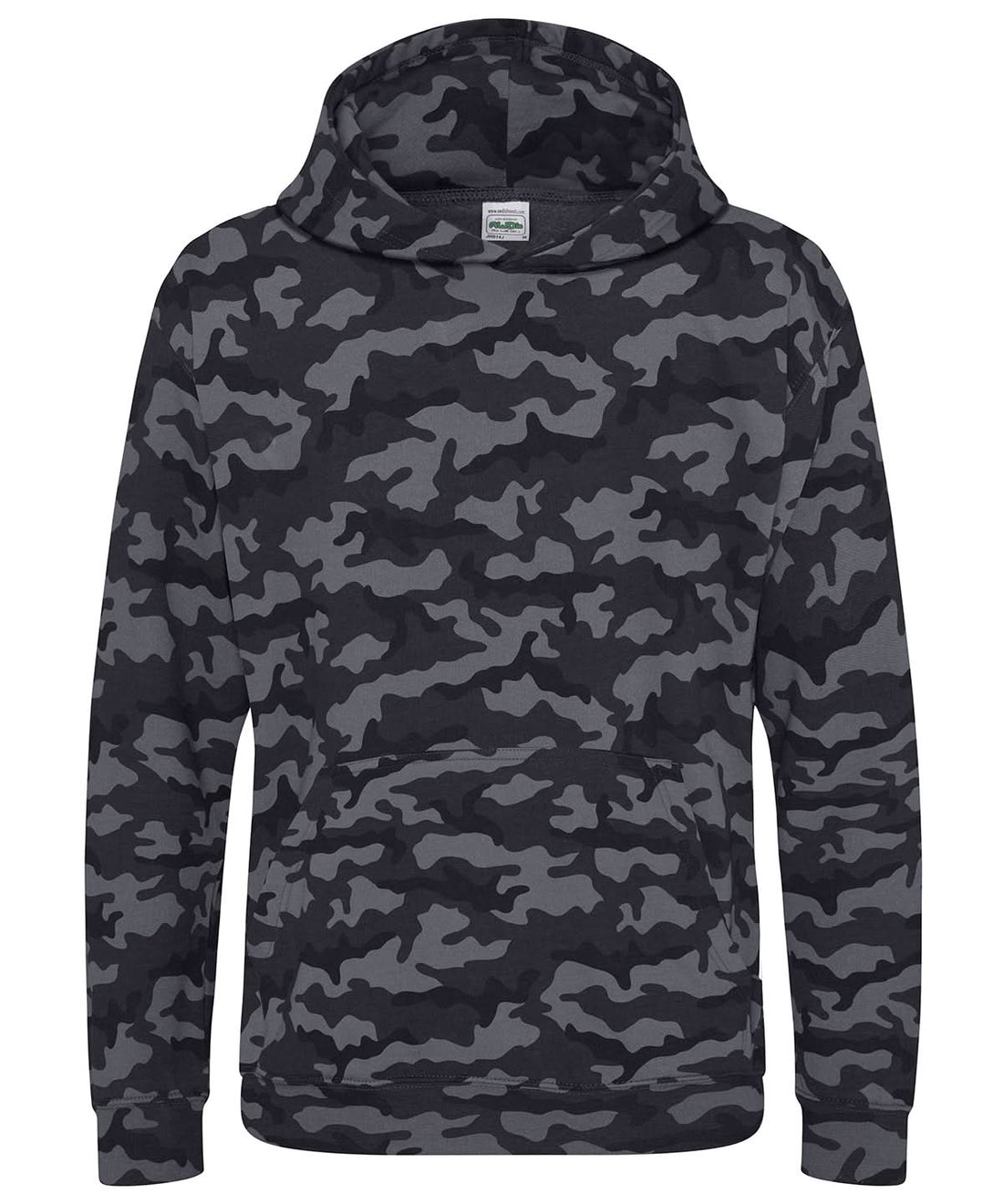 AWDis Just Hoods Kids camo hoodie JH14J - Black Camo - Customisable Hoodies