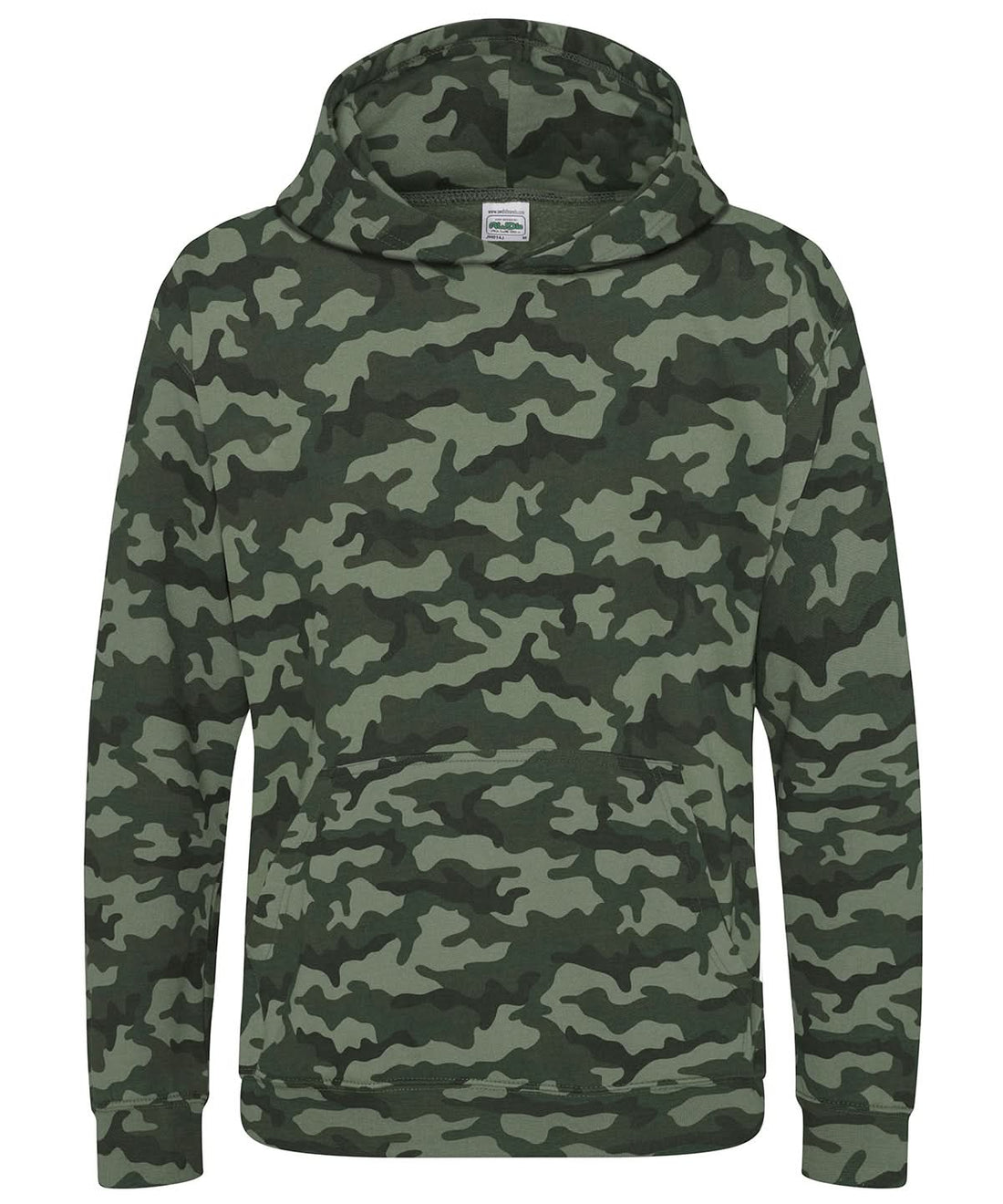 AWDis Just Hoods Kids camo hoodie JH14J - Green Camo - Customisable Hoodies