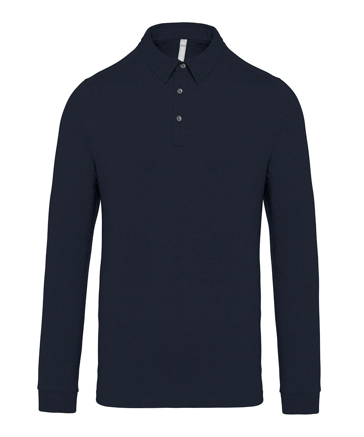 Kariban Jersey knit long sleeve polo shirt KB264 - Navy - Customisable Polos