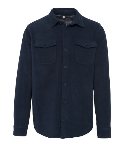 Kariban Sherpa lined fleece overshirt KB582 - Navy Storm Grey - Customisable Shirts
