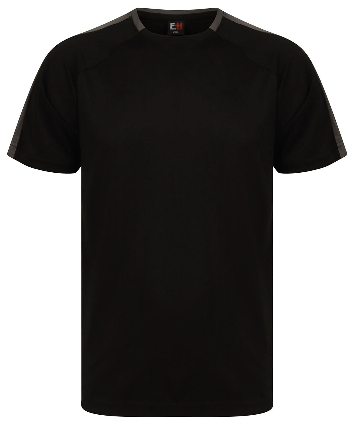 Finden &amp; Hales Finden Hales Unisex team t shirt LV290 - Black Gunmetal Grey - Customisable T-Shirts