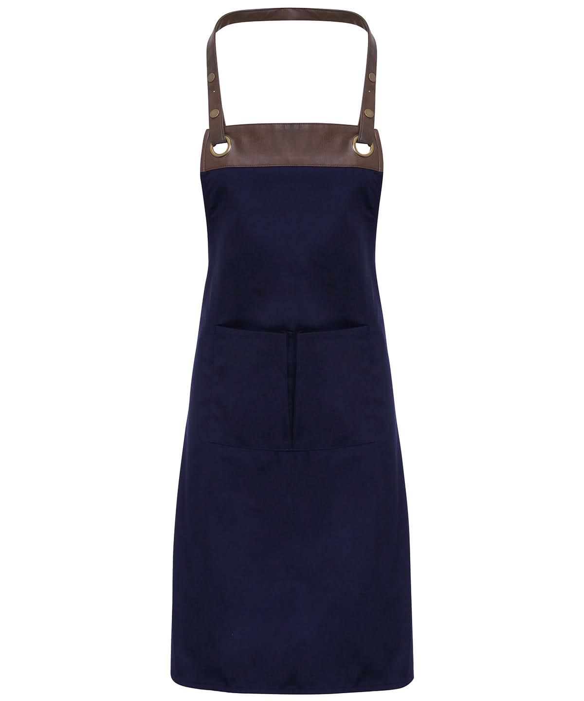 Premier Espresso bib apron PR123 - Navy Brown One size - Customisable Apron
