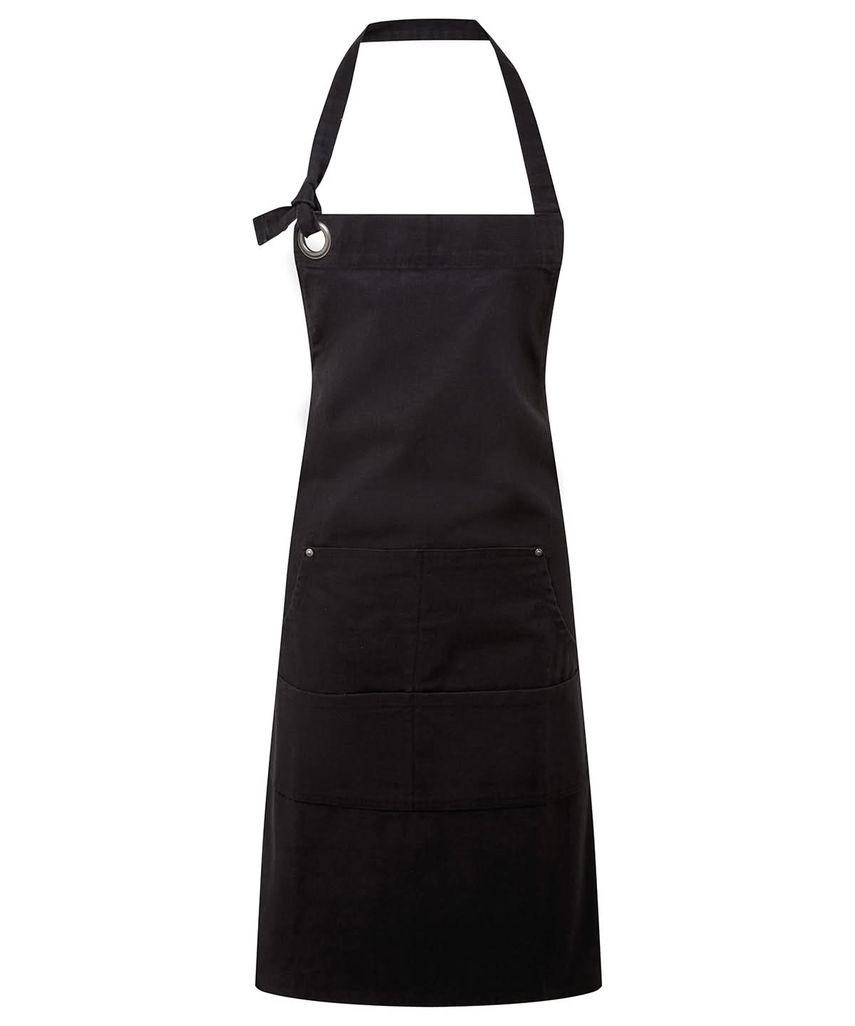Premier Calibre heavy cotton canvas pocket apron PR137 - Black One size - Customisable Apron