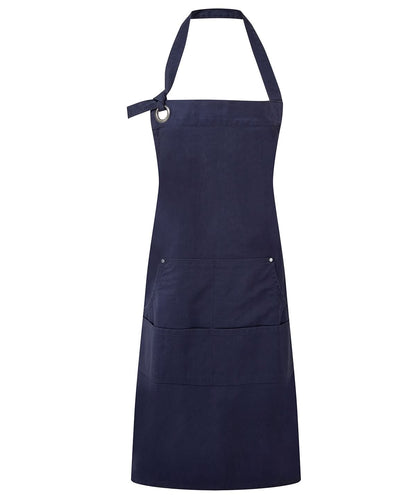 Premier Calibre heavy cotton canvas pocket apron PR137 - Navy One size - Customisable Apron