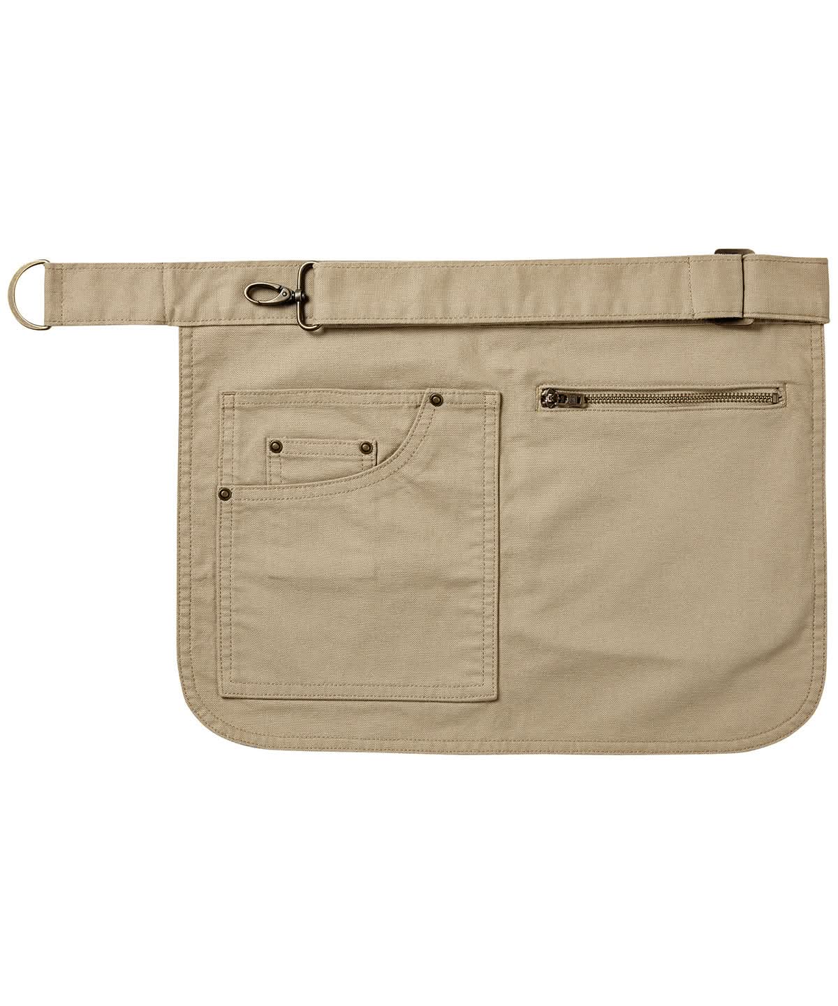 Premier Metro utility hip apron PR138 - Khaki One size - Customisable Apron