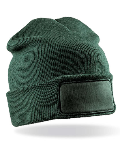 Result Winter Essentials Double knit printers beanie RC27X - Bottle Green One size - Customisable Beanies