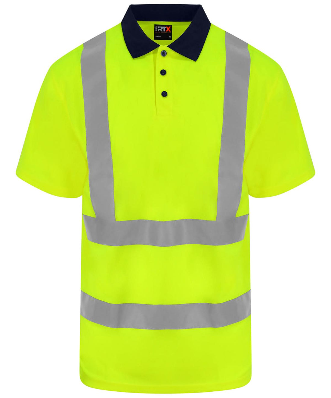 ProRTX High Visibility High visibility polo RX710 - HV Yellow Navy - Customisable Hi-Vis Polos