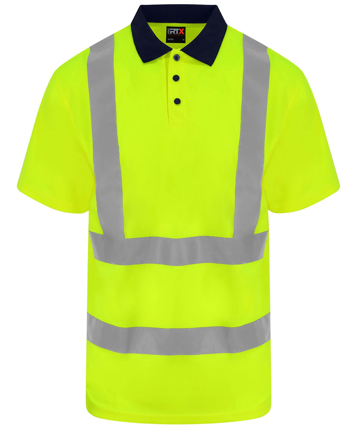 ProRTX High Visibility High visibility polo RX710 - HV Yellow Navy - Customisable Hi-Vis Polos