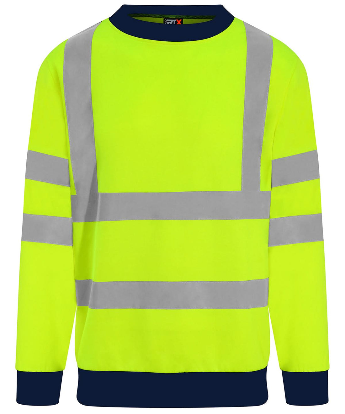 ProRTX High Visibility High visibility sweatshirt RX730 - HV Yellow Navy - Customisable Hi-Vis Sweatshirt