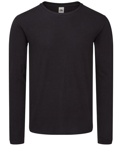 Fruit of the Loom Fruit Of The Loom Iconic 150 Classic Long Sleeve T SS433 - Black* - Customisable T-Shirts