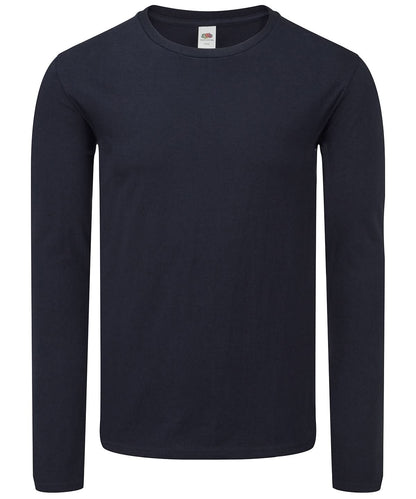 Fruit of the Loom Fruit Of The Loom Iconic 150 Classic Long Sleeve T SS433 - Deep Navy - Customisable T-Shirts