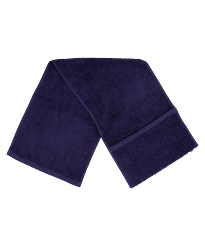Towel City Luxury range pocket gym towel TC007 - Navy One size - Customisable Towels