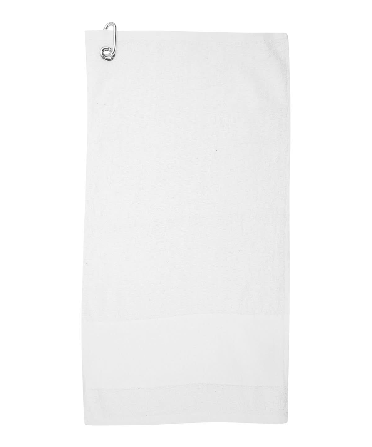 Towel City Printable border golf towel TC033 - White One size - Customisable Towels