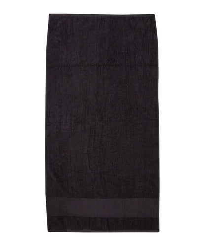 Towel City Printable border hand towel TC034 - Black One size - Customisable Towels