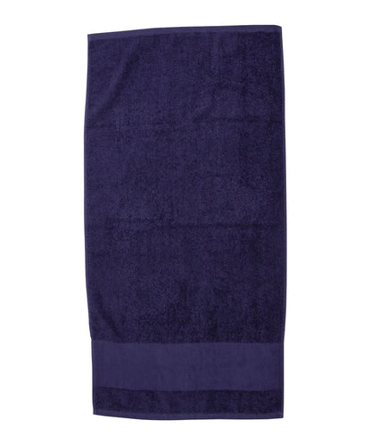 Towel City Printable border hand towel TC034 - Navy One size - Customisable Towels