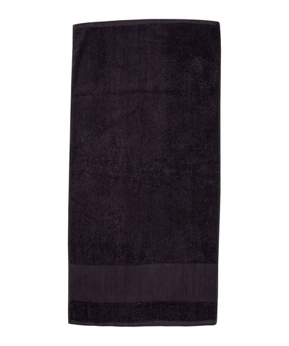 Towel City Printable border bath towel TC035 - Black One size - Customisable Towels