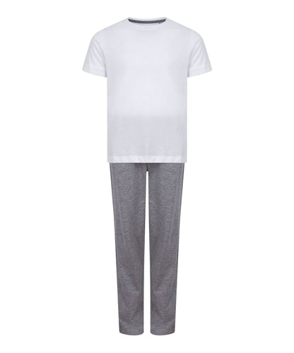 Towel City Kids long pyjamas TC059 - White Heather Grey - Customisable Pyjamas
