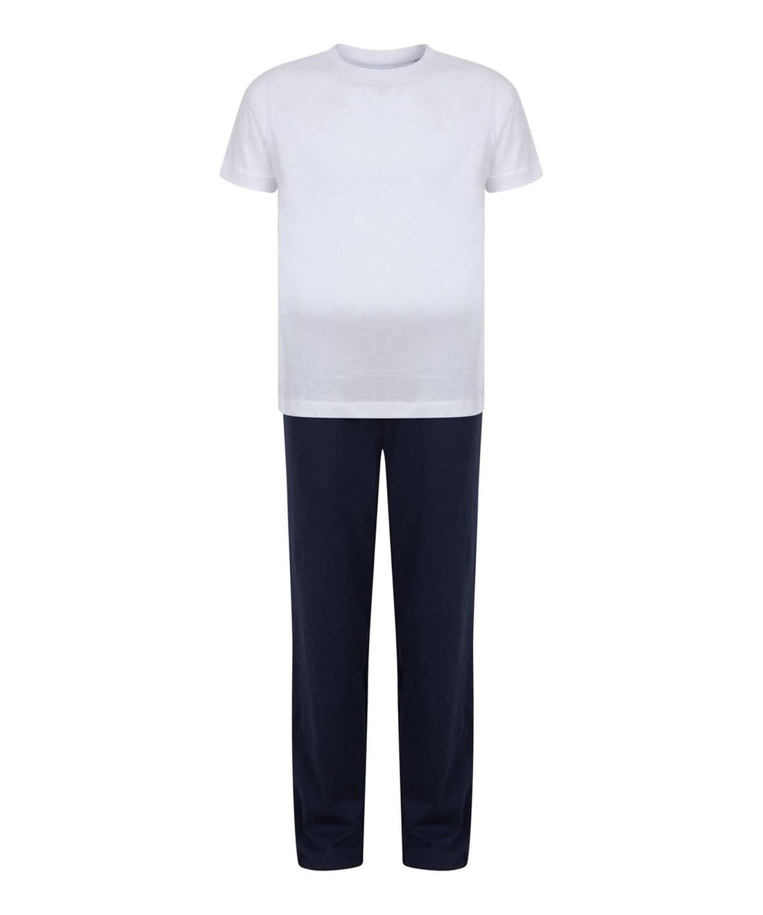 Towel City Kids long pyjamas TC059 - White Navy - Customisable Pyjamas