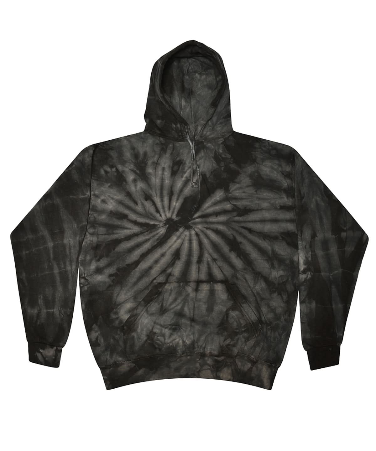Colortone Rainbow tie dye hoodie TD31M - Spider Black - Customisable Hoodies