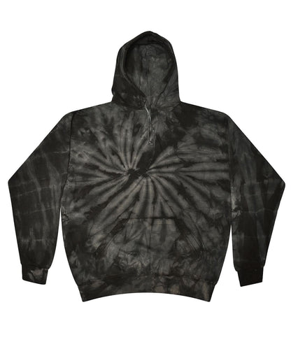 Colortone Rainbow tie dye hoodie TD31M - Spider Black - Customisable Hoodies