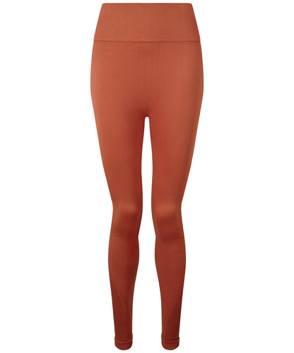 TriDri Tridri WomenS Seamless 3D Fit Multi Sport Sculpt Solid Colour Leggings TR215 - Rust - Customisable Leggings