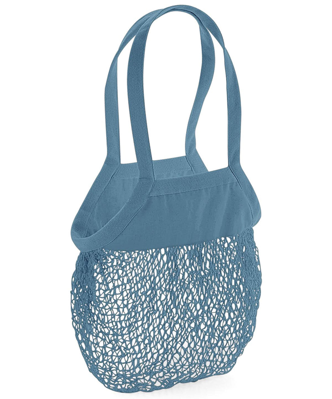 Westford Mill Organic Cotton Mesh Grocery Bag WM150 - Airforce Blue One size - Customisable Bags