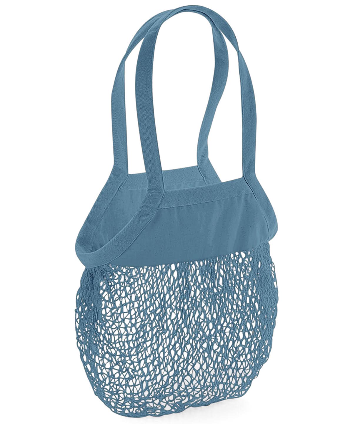 Westford Mill Organic Cotton Mesh Grocery Bag WM150 - Airforce Blue One size - Customisable Bags