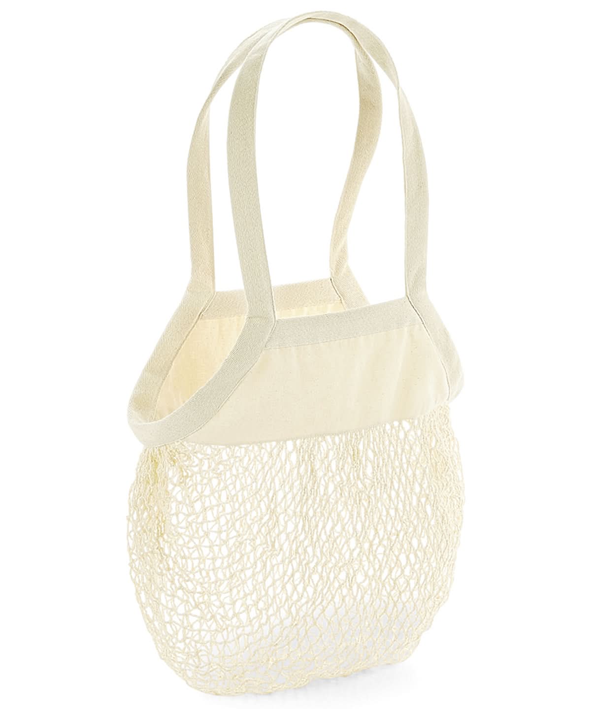 Westford Mill Organic Cotton Mesh Grocery Bag WM150 - Natural One size - Customisable Bags