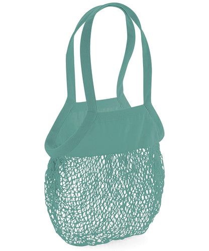 Westford Mill Organic Cotton Mesh Grocery Bag WM150 - Sage Green One size - Customisable Bags