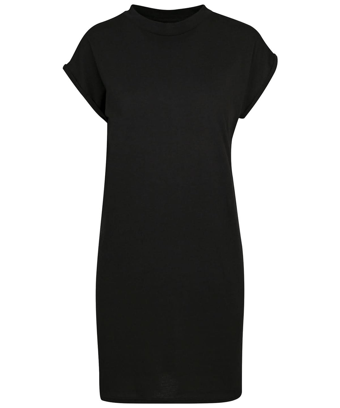 Build Your Brand BYB Womens turtle extended shoulder dress Black BY101 - Black - Customisable Dresses