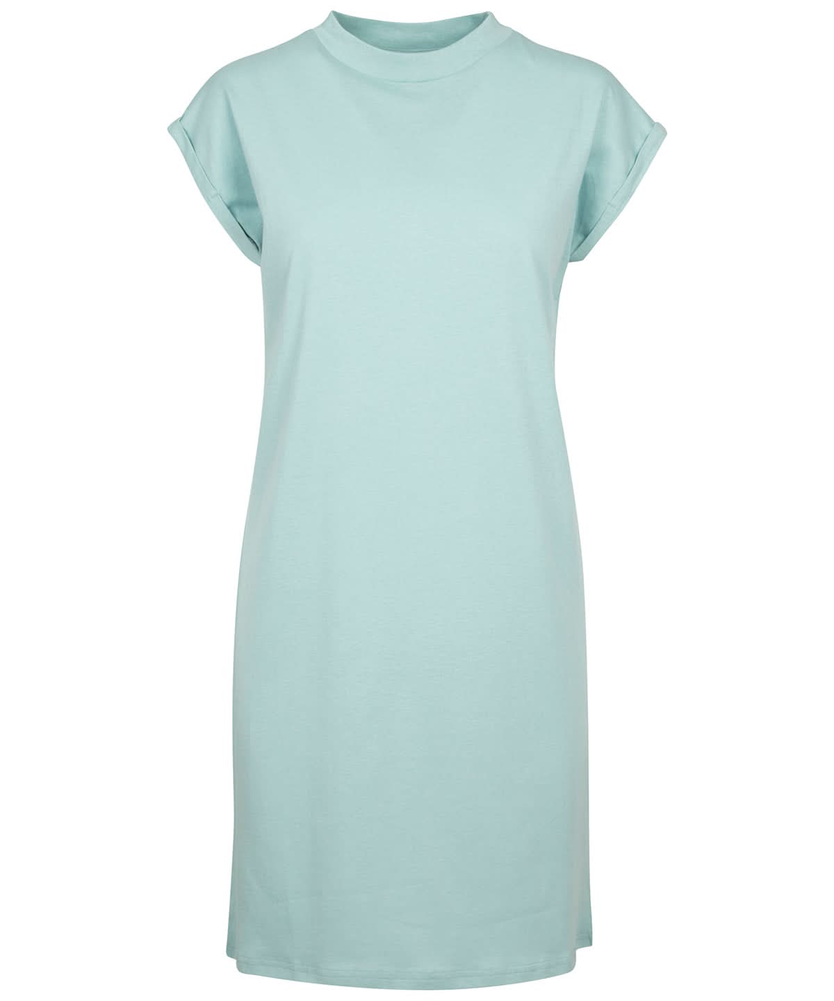 Build Your Brand BYB Womens turtle extended shoulder dress Bluemint BY101 - Bluemint - Customisable Dresses