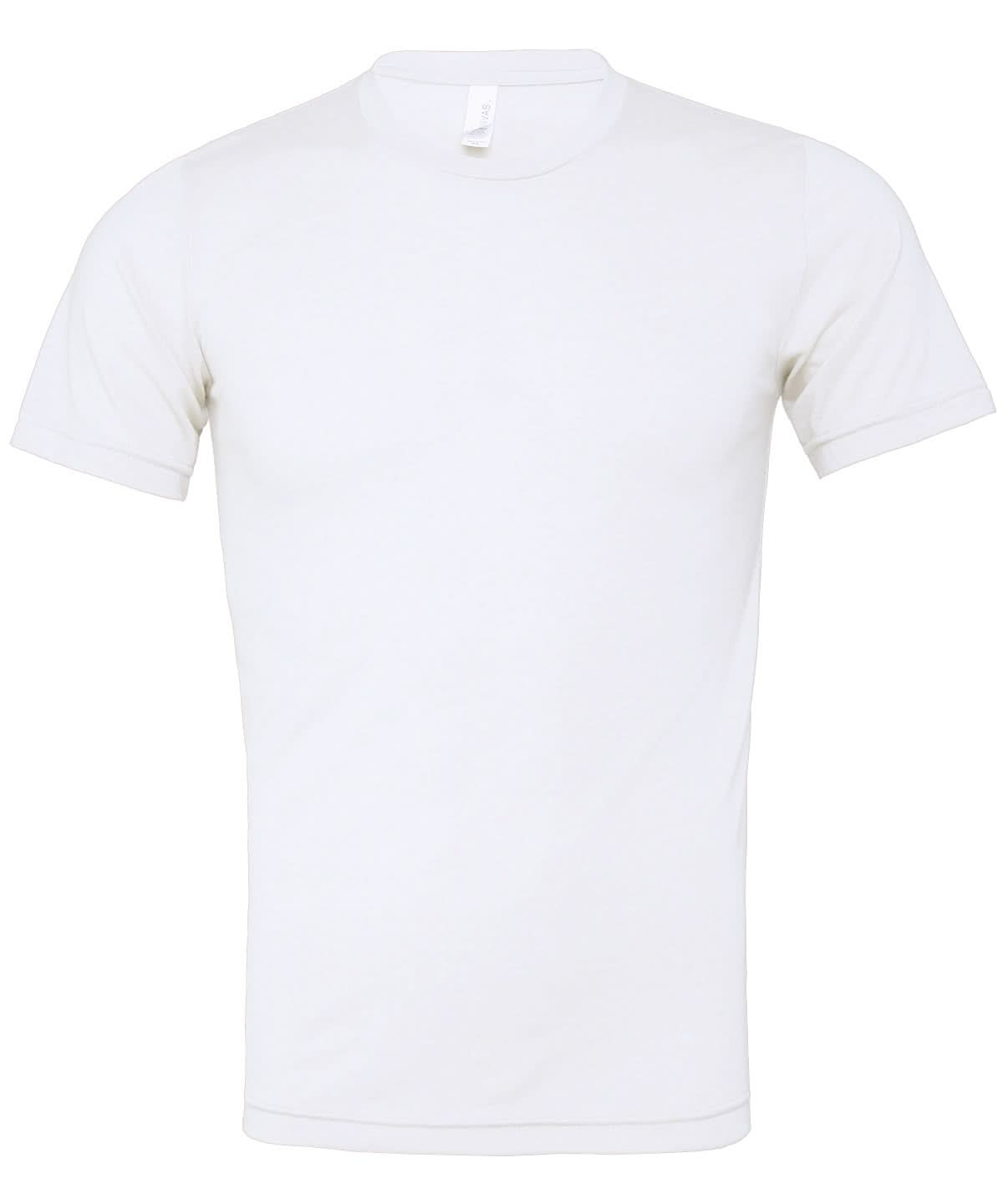 Bella Canvas Unisex triblend crew neck t shirt Solid White Triblend CV003 - Solid White Triblend - Customisable T-Shirts
