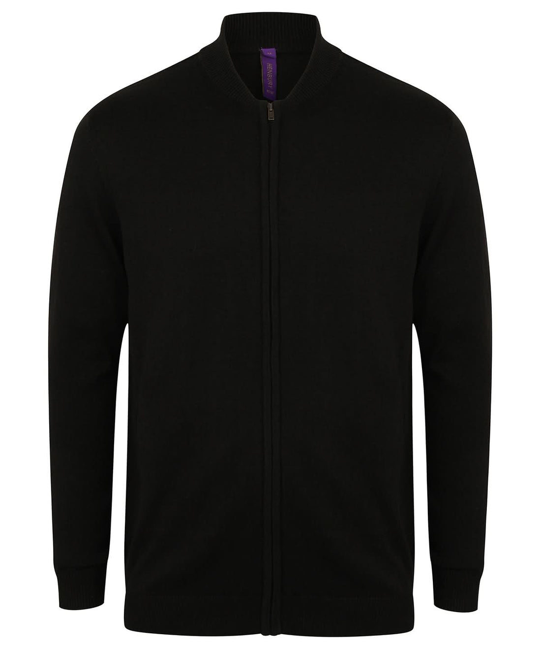 Henbury Unisex Zip Through Cardigan HB718 - Black - Customisable Cardigans