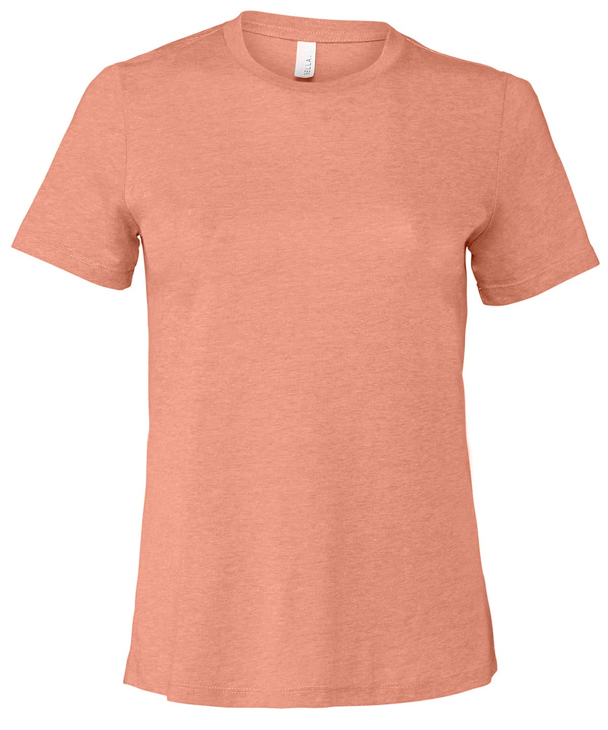 Bella Canvas Womens relaxed Jersey short sleeve tee Heather Sunset BE046 - Heather Sunset - Customisable T-Shirts
