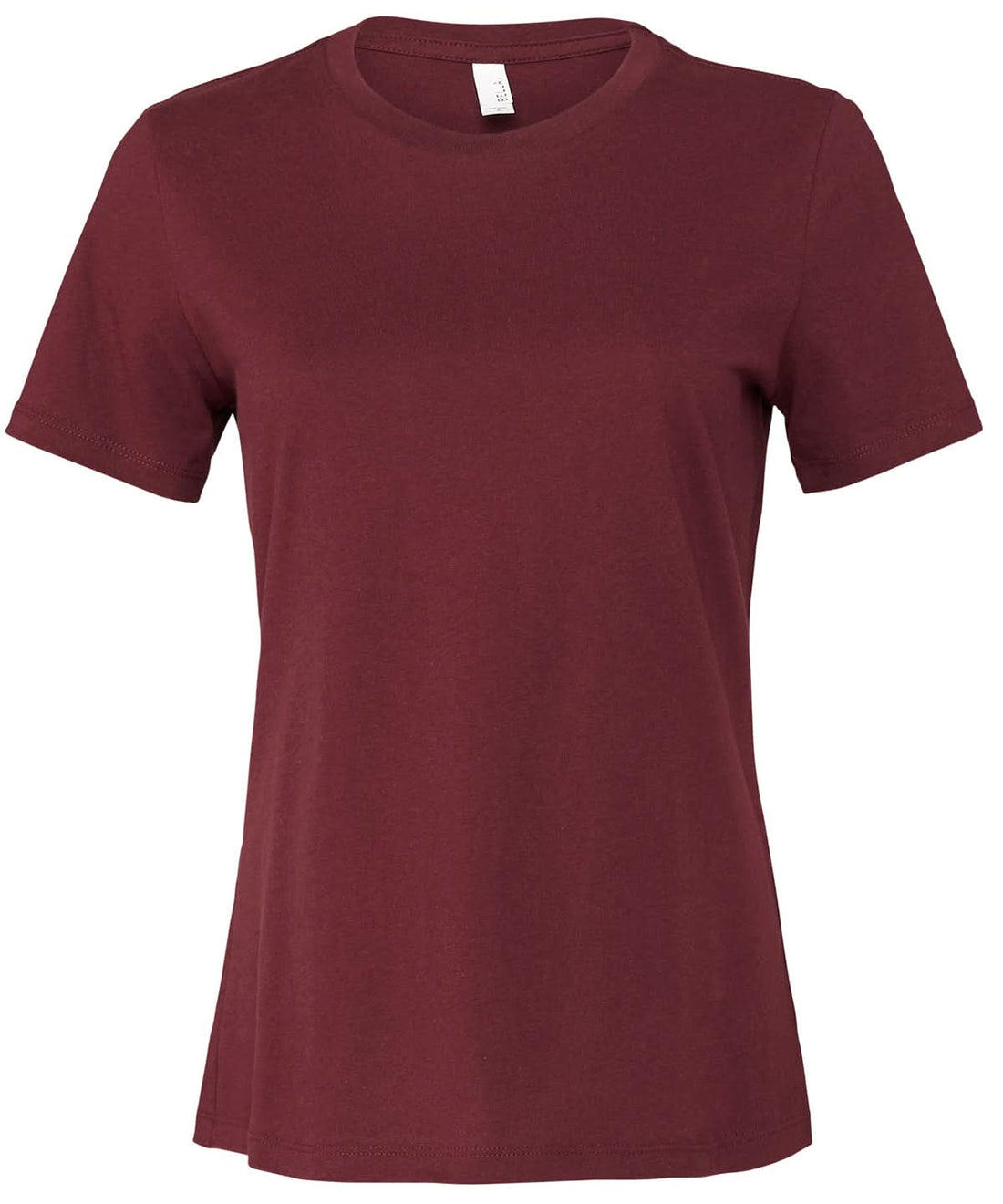 Bella Canvas Womens relaxed Jersey short sleeve tee Maroon BE046 - Maroon - Customisable T-Shirts